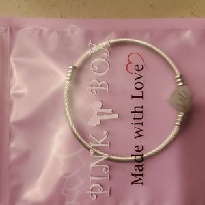 Silver "M" initial bracelet